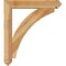 Ekena Millwork Thorton Arts and Crafts Rough Sawn Bracket w/ Offset Brace, Western Red Cedar, 6"W x 30"D x 34"H BKT0604X30X34THR03RWR - alternate 4